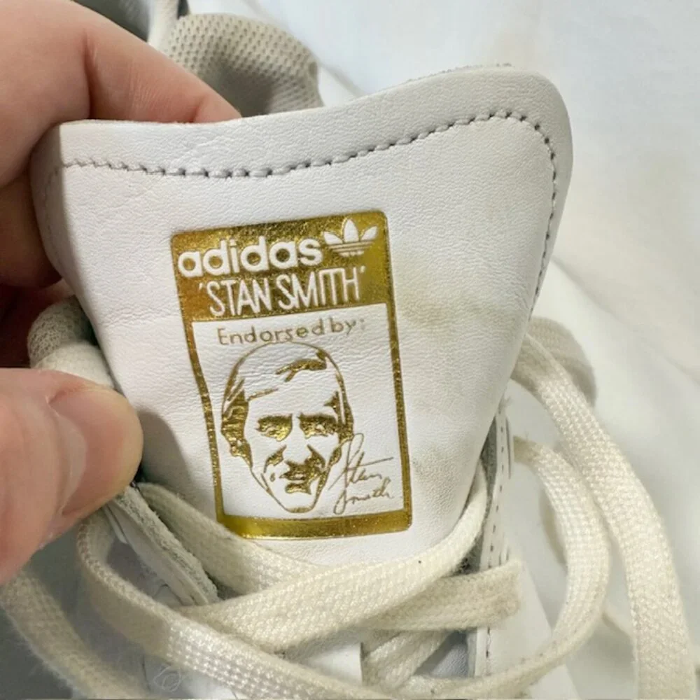Adidas Womens Limited Edition Floral Gold Stan Smith Sneakers‎ Size US 6 White